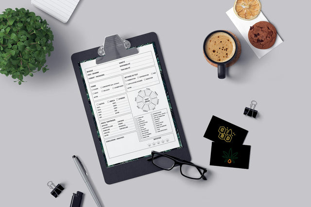 Clipboard with a checklist on a desk